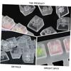 Tofficu 10-Pack Transparent Keycaps for Mechanical Keyboards, R4 Height view 3