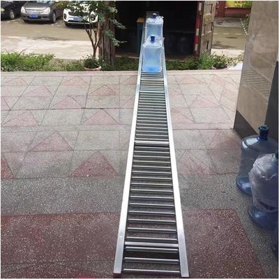 Light-Duty Conveyor with Unpowered Roller Guides, Galvanized Steel Rollers, Silver, 30 x 100 cm