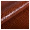 Crocodile-Pattern Faux Leather Fabric, 138 cm Wide x 2 m, PU Upholstery Fabric, Copper Brown view 1