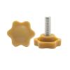 Threaded Knurled Nuts, 35 Pieces, M4/M5/M6/M8/M10, White/Yellow, Star-Shaped Plastic Knurled Screws for Hand Tightening (Yellow, M8, D38 mm × L35 mm, 3 pcs) view 1