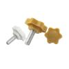 Threaded Knurled Nuts, 35 Pieces, M4/M5/M6/M8/M10, White/Yellow, Star-Shaped Plastic Knurled Screws for Hand Tightening (Yellow, M8, D38 mm × L35 mm, 3 pcs) view 3