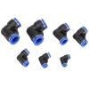 20/100-Piece 90-Degree Elbow Push-to-Connect Pneumatic Fittings, 2-Way Plastic PV Air Line Adapters view 2