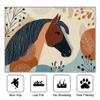 Generic Horse Farm Animal Entryway Rug, Washable Non-Slip Short-Pile, 50 x 80 cm, Brown Beige view 2