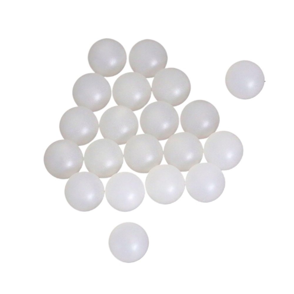 YANGC 18.3 mm Polypropylene (PP) Solid Plastic Precision Balls for Ball Valves, Bearings and Flow Meters (20 pcs)