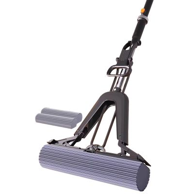 SLDAGe Wet and Dry Floor Mop with Wringer, PVA Sponge Head, 28 x 145 cm