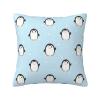 Ser Penguin and Snow Printed Decorative Polyester Pillow Cover, 20 x 20 in view 1