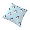 Ser Penguin and Snow Printed Decorative Polyester Pillow Cover, 20 x 20 in view 3