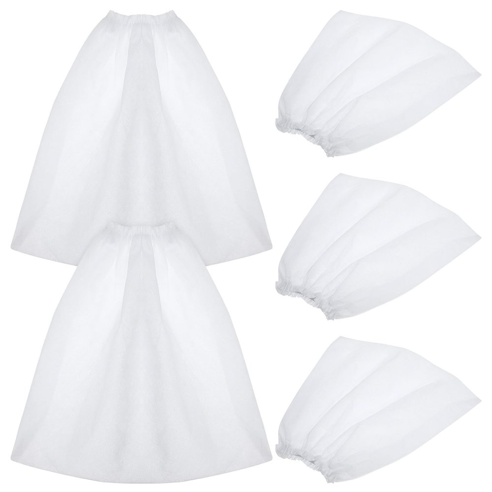 Vacuum Cleaner Bags for Nail Dust Collectors, 5-Count, Nonwoven, White