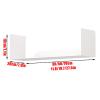 U-Shaped Floating Wall Shelf, 40 x 20 x 15 cm, White view 2