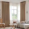 Homxi Blackout Curtains, 2 Panels, 52W x 45H in, Solid Coffee view 1