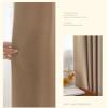 Homxi Blackout Curtains, 2 Panels, 52W x 45H in, Solid Coffee view 2