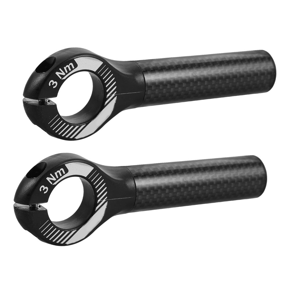 BESTonZON 2-Piece Carbon Fiber Bike Bar Ends, Ergonomic and Lightweight, 22.2 mm, for Mountain Bikes and Road Bikes