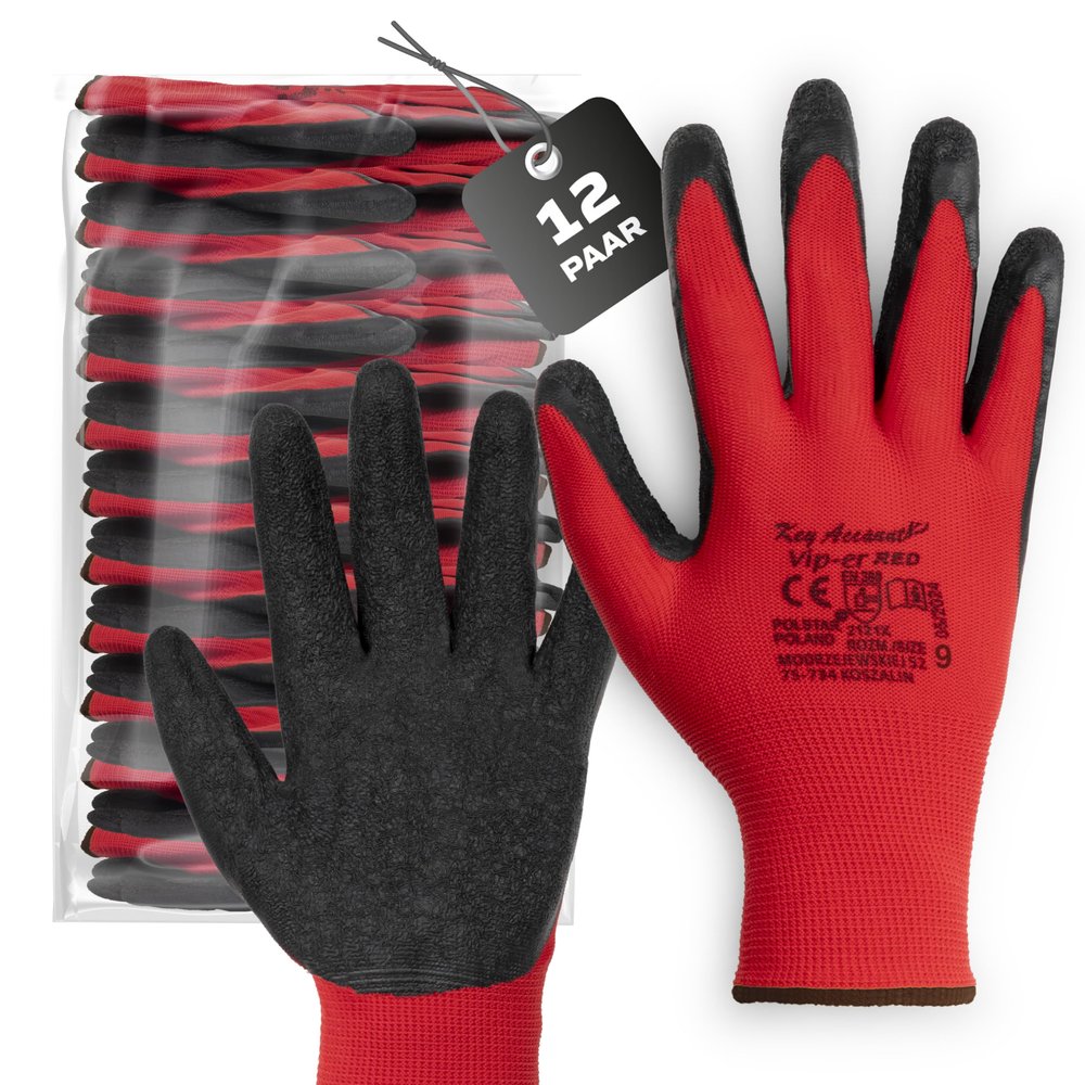 Covent Vip-er Red Men's Work Gloves, Size 9, 240-Pack - EN388