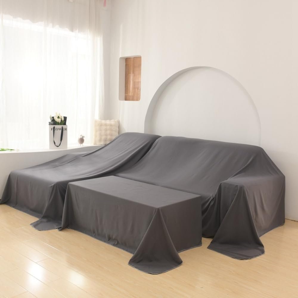 Whakano Furniture Dust Cover, Washable Sofa Cover, Dark Gray, 2.4 x 2 m