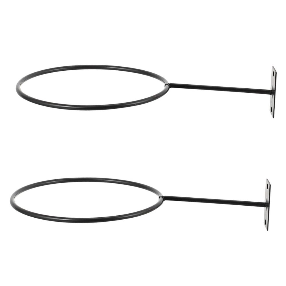 EXAOMBLE 2-Piece Iron Wall-Mounted Ball and Hat Storage Rack