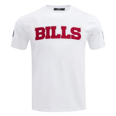 Pro Standard Men's NFL Buffalo Bills Classic Chenille Short-Sleeve T-Shirt, White, XL