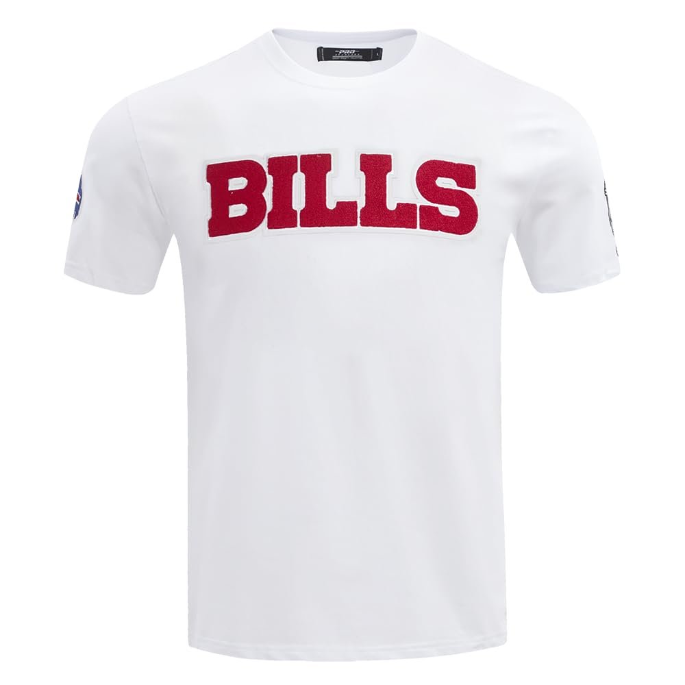 Pro Standard Men's NFL Buffalo Bills Classic Chenille Short-Sleeve T-Shirt, White, XL