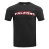 Pro Standard Men's NFL Atlanta Falcons Classic Chenille Short-Sleeve T-Shirt, Black, L view 1