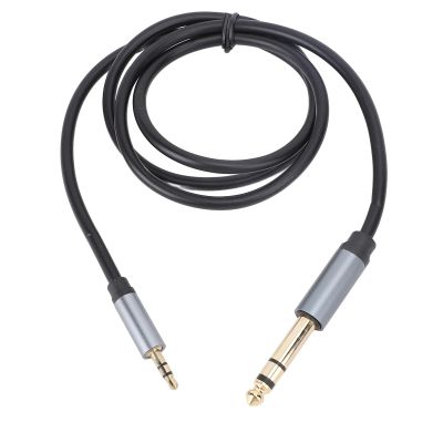 Srliya 3.5 mm to 6.35 mm Stereo Cable, 1 m, 24K Gold-Plated Plugs