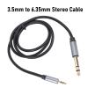 Srliya 3.5 mm to 6.35 mm Stereo Cable, 1 m, 24K Gold-Plated Plugs view 2