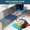 AQIGR Removable Bench Cushion Cover with Zipper, Brown, 180 x 45 x 10 cm view 2