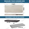 AQIGR Removable Bench Cushion Cover with Zipper, Brown, 180 x 45 x 10 cm view 3