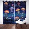 Dpvbffx Multicolor Jellyfish Curtain with Grommets, 2-Piece Set view 1
