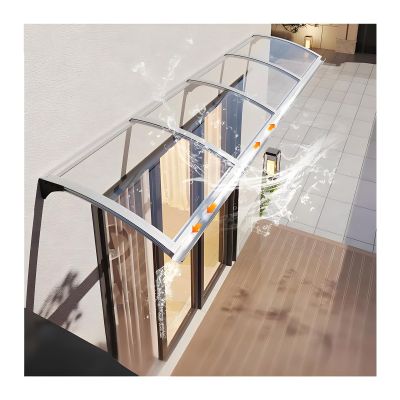 ZHENGQIAN Polycarbonate Door and Window Awning, 90 x 80 cm