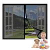 Made-to-Measure Magnetic Insect Screen for Windows, 124 x 104 cm, Black view 1