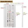 PVC Accordion Folding Door for Kitchen and Bathroom, 78.5 x 203 cm view 3
