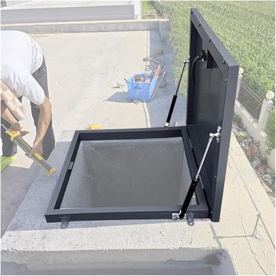 Durable Galvanized, Powder-Coated Steel Roof Hatch with Gas Strut and Rubber Seal