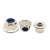 5/10 pcs M3 M4 M5 M6 M8 Nickel-Plated Steel Nylon-Insert Hex Flange Lock Nuts (M4, 10 pcs) view 1