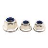 5/10 pcs M3 M4 M5 M6 M8 Nickel-Plated Steel Nylon-Insert Hex Flange Lock Nuts (M4, 10 pcs) view 3