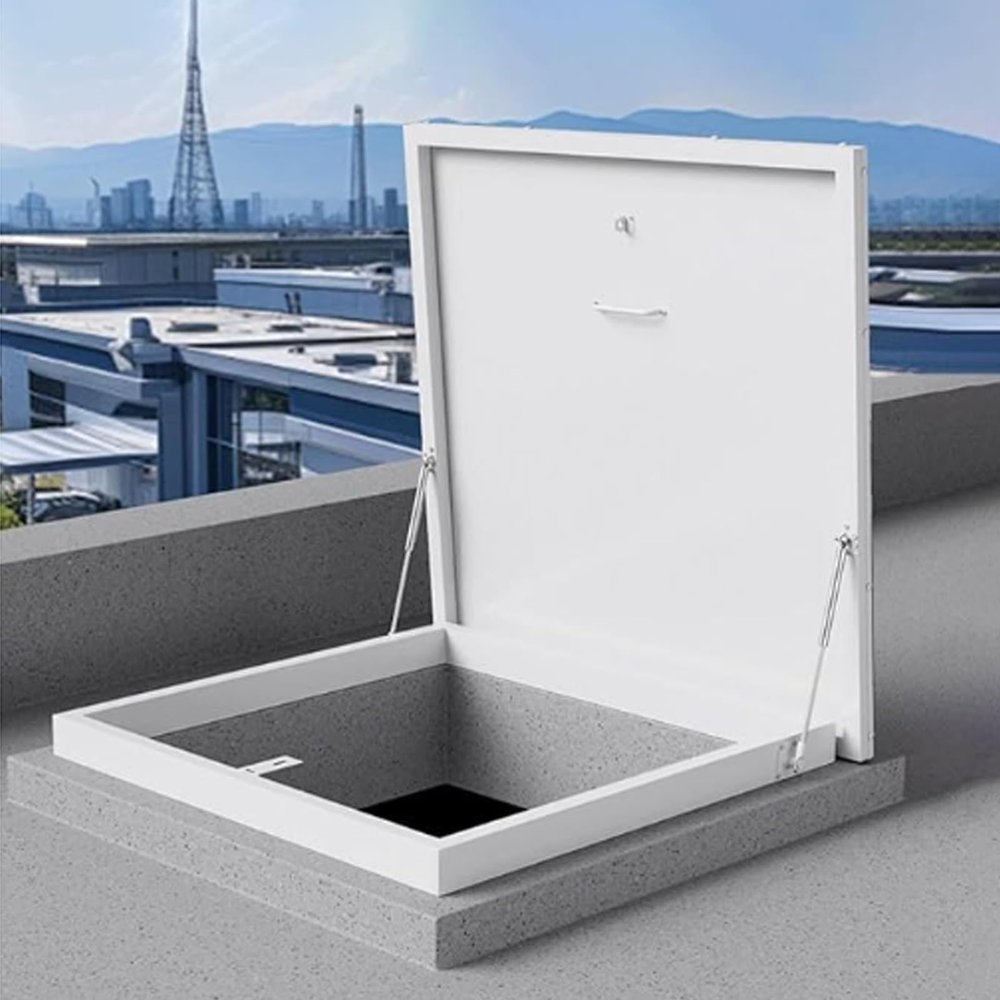 White Deck-Mount Skylight Access Hatch, 32 x 26 in