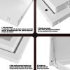 White Deck-Mount Skylight Access Hatch, 32 x 26 in view 2