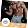 6-Piece Self-Locking Dumbbell Lock Nuts, Cast Iron, Silver view 3