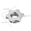6-Piece Self-Locking Dumbbell Lock Nuts, Cast Iron, Silver view 4