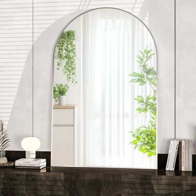 CASSILANDO Arched Wall Mirror, 50 x 75 cm, Silver
