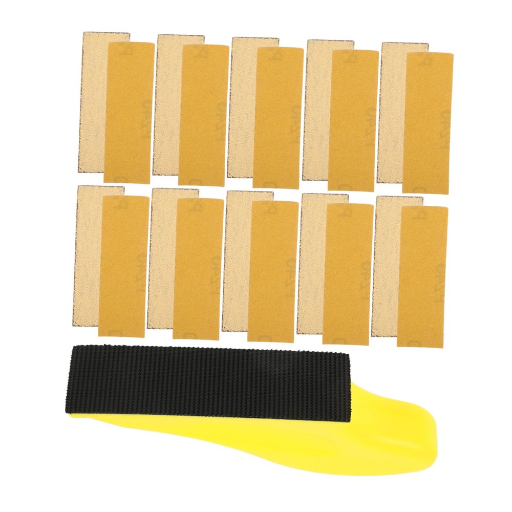 Manual Sanding Block Set, Yellow, for Woodworking