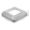 NUOBESTY 4-Pack Silver Steel Fence Post Base Covers, Lightweight and Sturdy, for Balconies and Stairs view 2