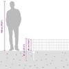 vidaXL Euro Fence with Posts 10 x 0.4 m PVC-Coated Steel Gray view 4