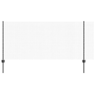 vidaXL Welded Wire Fence with Posts 10 x 1 m Galvanized Steel