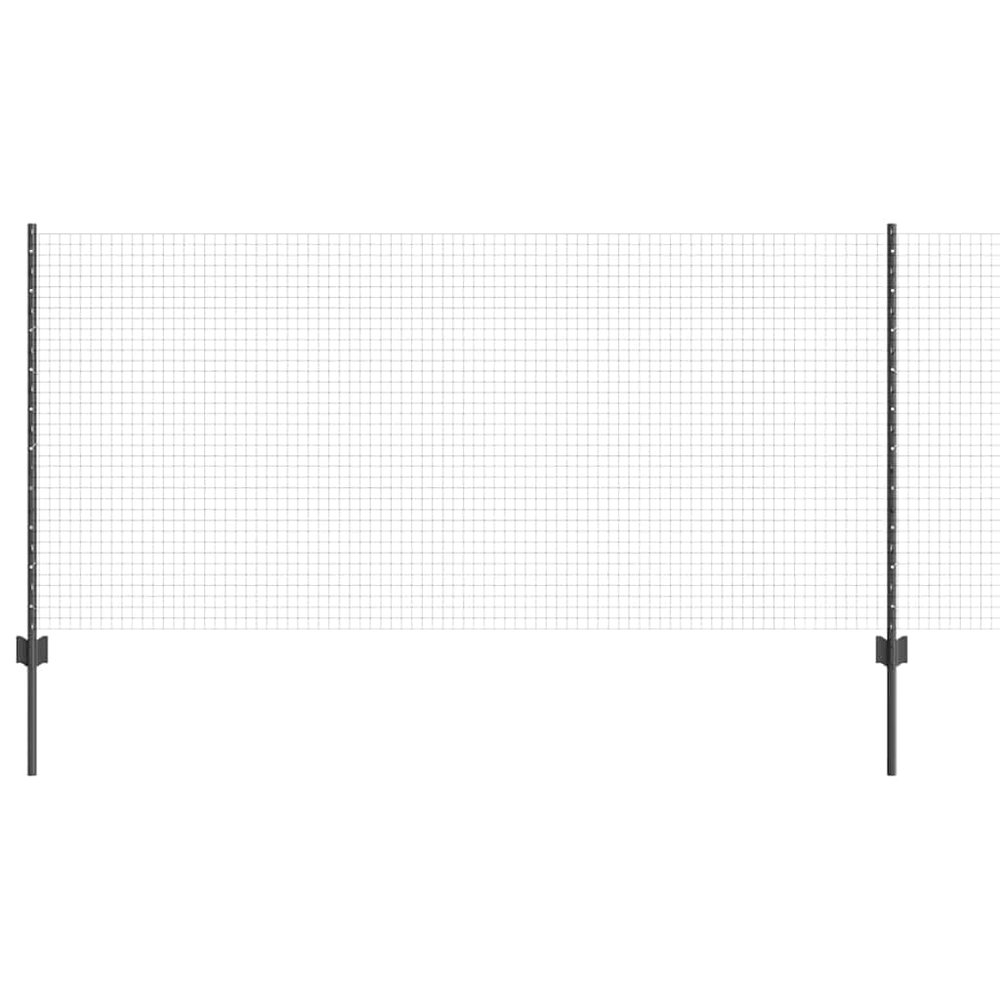 vidaXL Welded Wire Fence with Posts 10 x 1 m Galvanized Steel