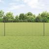 vidaXL Welded Wire Fence with Posts 10 x 1 m Galvanized Steel view 2