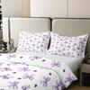 Loussiesd Purple Bow 100% Cotton Duvet Cover Set, 155 x 220 cm view 4