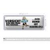 Funny Metal Sign | Beware of the Woman of the House | The Dog Is Harmless | 10 x 27 cm view 2