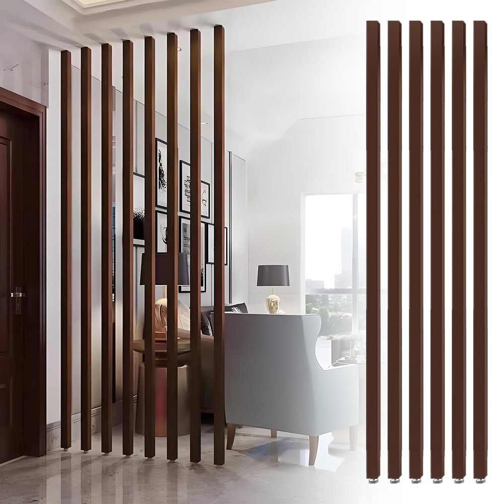 Indoor Room Divider, 200 cm, Black, 6-Piece Set