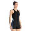 Lynqeeh Women's Shorty Neoprene Wetsuit, One-Piece Sleeveless 2 mm Front-Zip Swimsuit for Swimming, Diving, Surfing and Water Sports (Black, XS) view 1
