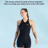 Lynqeeh Women's Shorty Neoprene Wetsuit, One-Piece Sleeveless 2 mm Front-Zip Swimsuit for Swimming, Diving, Surfing and Water Sports (Black, XS) view 4