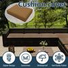 Outdoor Sofa Seat Cushion Covers, 4-Piece Set, Water-Resistant with Zipper, Light Coffee, 50 x 45 x 10 cm view 2